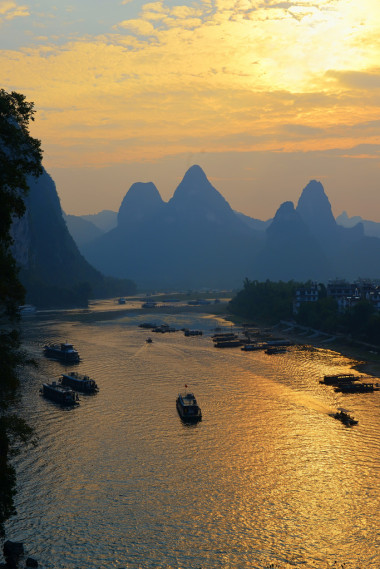 風(fēng)景在陽朔桂林，中國照片