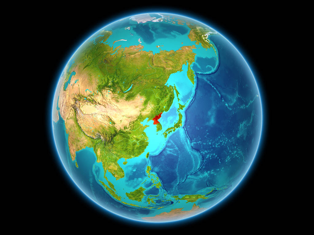 朝鲜在地球上图片
