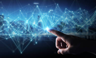 商人使用飛行網(wǎng)絡(luò)連接3d 渲染