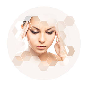 年轻, 健康和美丽的妇女的肖像整形外科, 皮肤提升, 水疗, 化妆品和医学概念