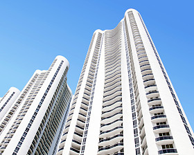 现代建筑在美国迈阿密，佛罗里达州
