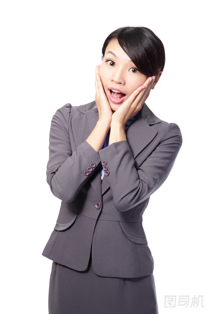 驚訝的表現(xiàn)力商界女強(qiáng)人圖片