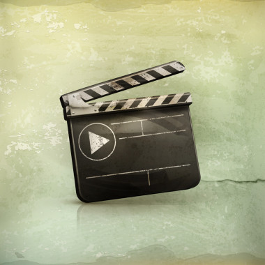 电影制作人，旧样式矢量图片