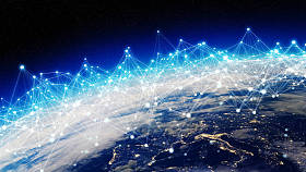 行星地球3d 渲染的连接系统和数据交换