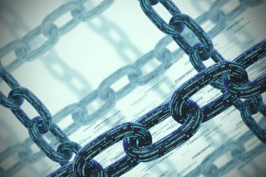 許多鏈子, 一個 blockchain 概念, 灰色特寫