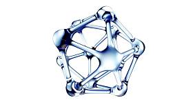 水中的 Dna 分子。白色背景