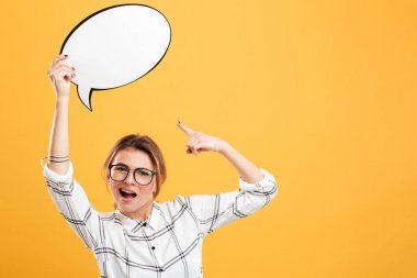 20s 戴眼镜的白种女人照片手持空白 sp