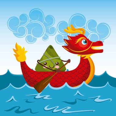 中國(guó)粽子卡通人物與端午節(jié)圖片