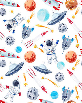 水彩空间婴儿图案图片