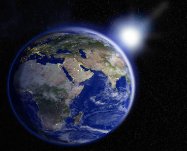 地球在太空中的視覺(jué), 日出