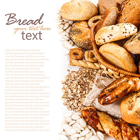 不同种类的新鲜面包图片