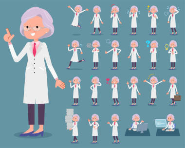 扁平研究醫(yī)生老年婦女1