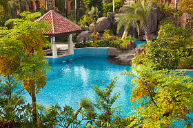 花园游泳池照片