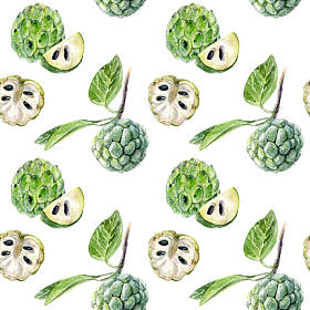 奶油糖苹果水彩图案.图片