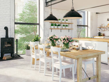 現(xiàn)代閣樓公寓。3d 渲染照片