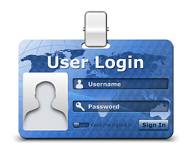 web 登录窗体模板。矢量