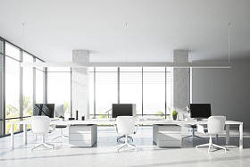 混凝土地板开放空间办公室