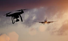 附近商用飞机飞行的无人驾驶飞机