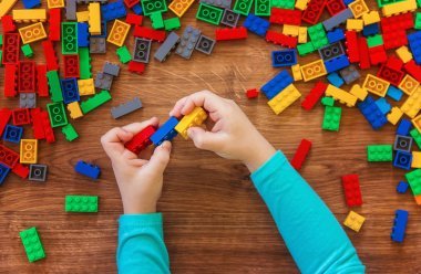 構(gòu)造函數(shù)兒童玩具。選擇性聚焦