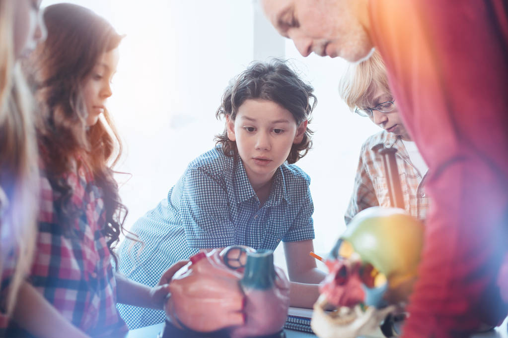活泼兴奋的学生听讲座 活泼兴奋的学生听讲座