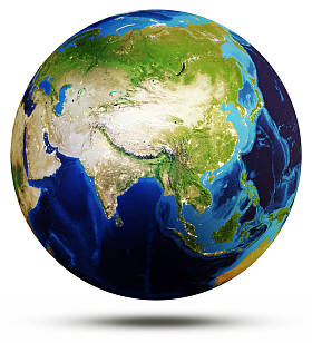 行星地球全球 3d 渲染照片