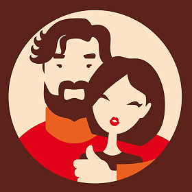 恋爱中的男女图片