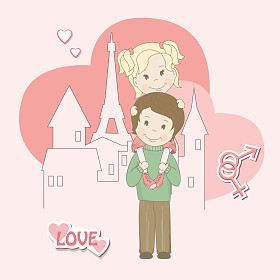 浪漫情侣的情侣