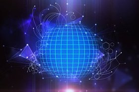 地球仪抽象画背景图片