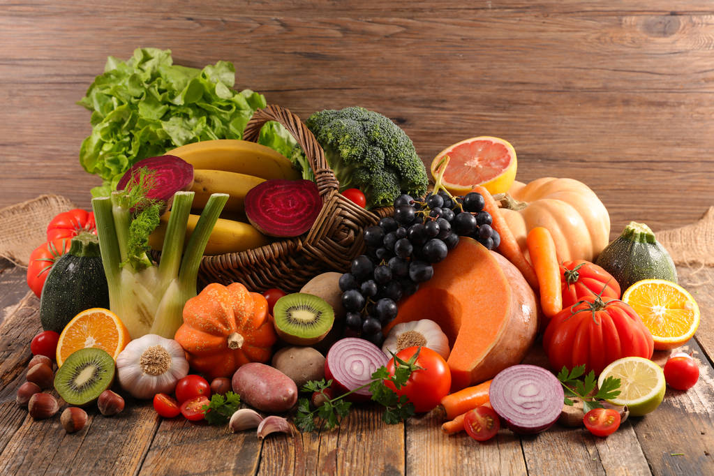 新鲜熟果蔬品种, 特写 新鲜熟果蔬品种, 特写