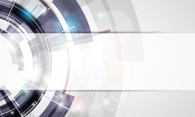 抽象圓灰色技術(shù)業(yè)務(wù)橫幅背景