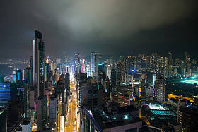 香港夜景的屋顶.图片