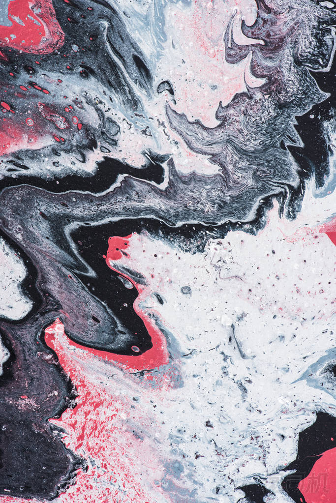 帶有灰色和粉紅色油漆的抽象紋理