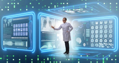 遠程醫(yī)療健康概念的女性醫(yī)生圖片