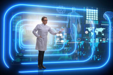 遠(yuǎn)程醫(yī)療健康概念的女性醫(yī)生