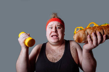 胖人, 反对肥胖概念图片