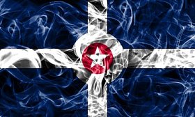 印第安纳波利斯城市烟雾旗, 印第安纳州, 美国