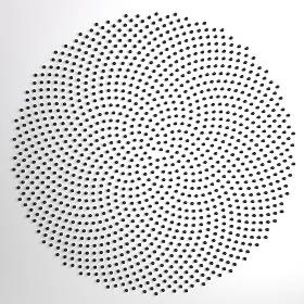 虚线斐波那契螺旋抽象的花朵