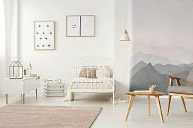 白色金属床图片