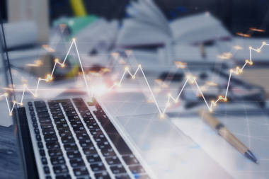 外汇图表的笔记本电脑