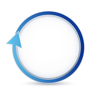 孤立藍(lán)色環(huán)形箭頭圖片