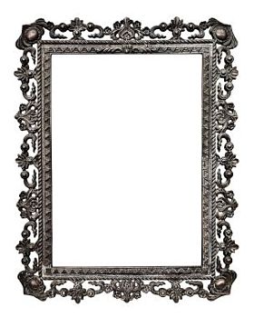 旧金属框架，孤立在白色背景上(no #13