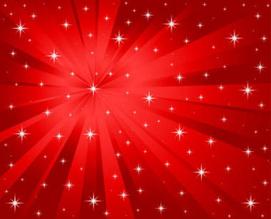 矢量红色背景恒星和射线