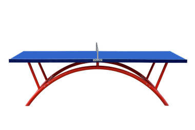 乒乓球桌上白色隔離