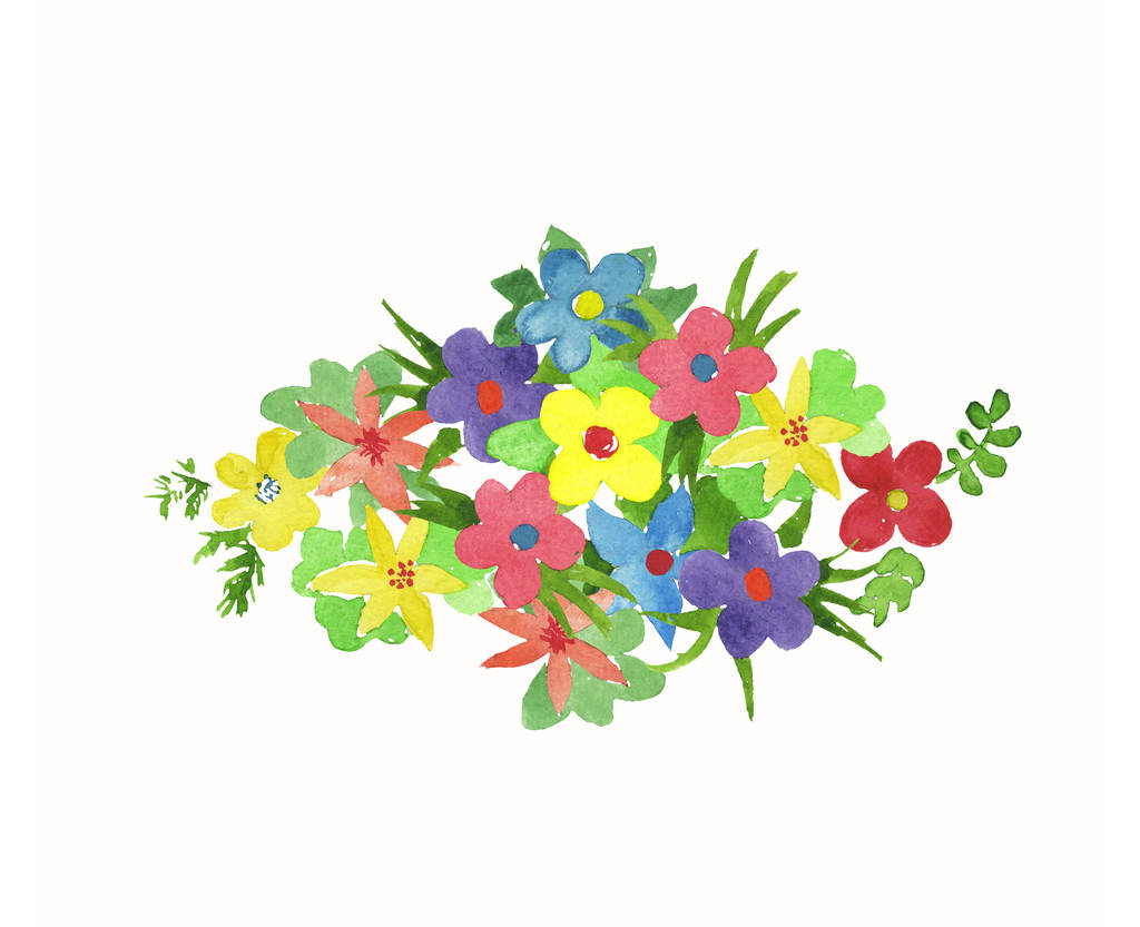 一束水彩 simlpe 平花 一束水彩 simlpe 平花