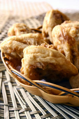 油炸的切片蓮藕