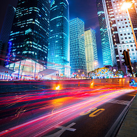 现代城市的夜景