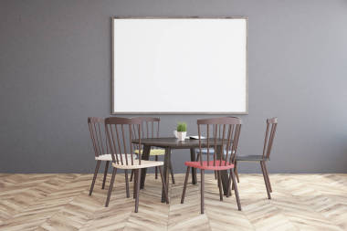 灰色餐廳內(nèi)飾, 海報