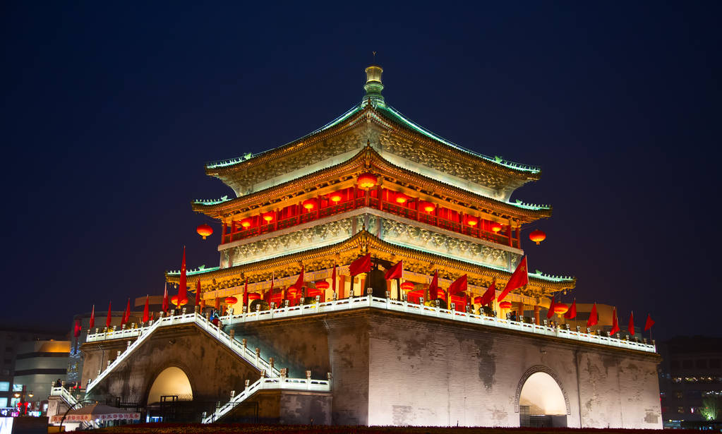 著名钟楼在西安市, 中国 著名钟楼在西安市, 中国