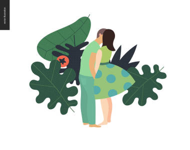 接吻場景明信片