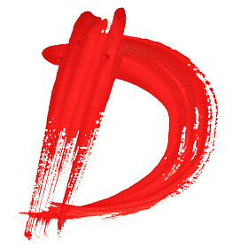 红色的手写的字母